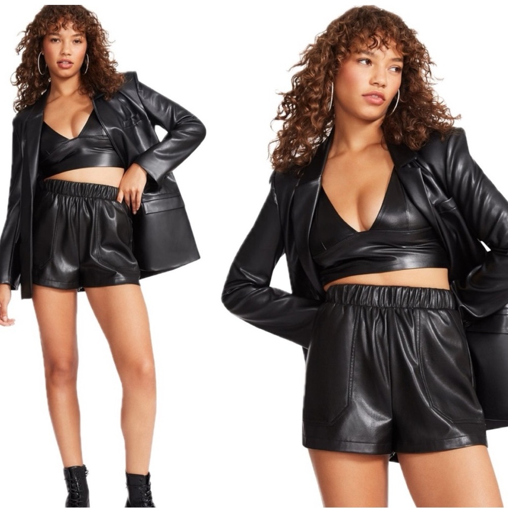 ALTAR’D STATE Faux Leather Elastic Highwaisted Women's Shorts Small